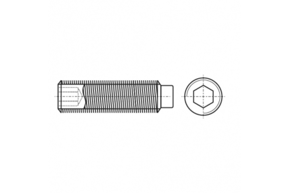 DIN 915 цинк Гвинт установочний з внутрішнім шестигранником і цапфою