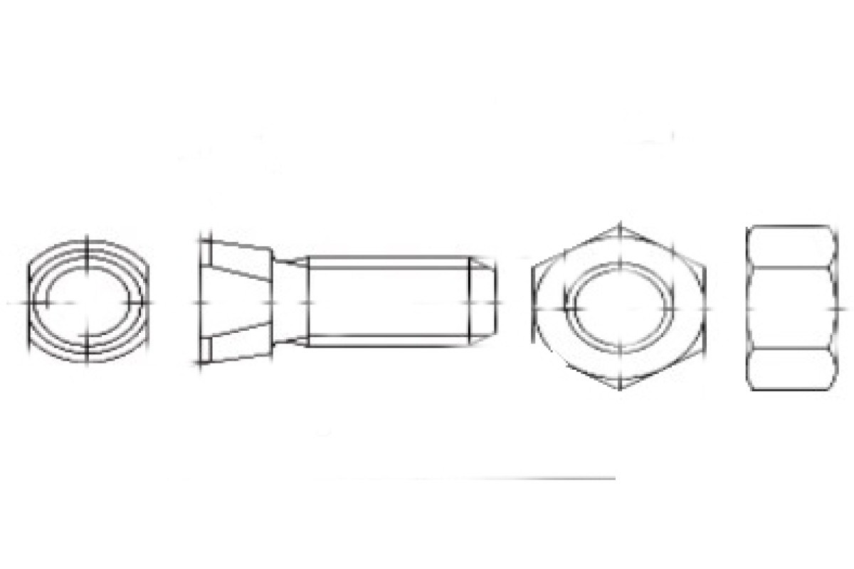 Спецболт 1199-D 12,9 із двома конусними зрізами