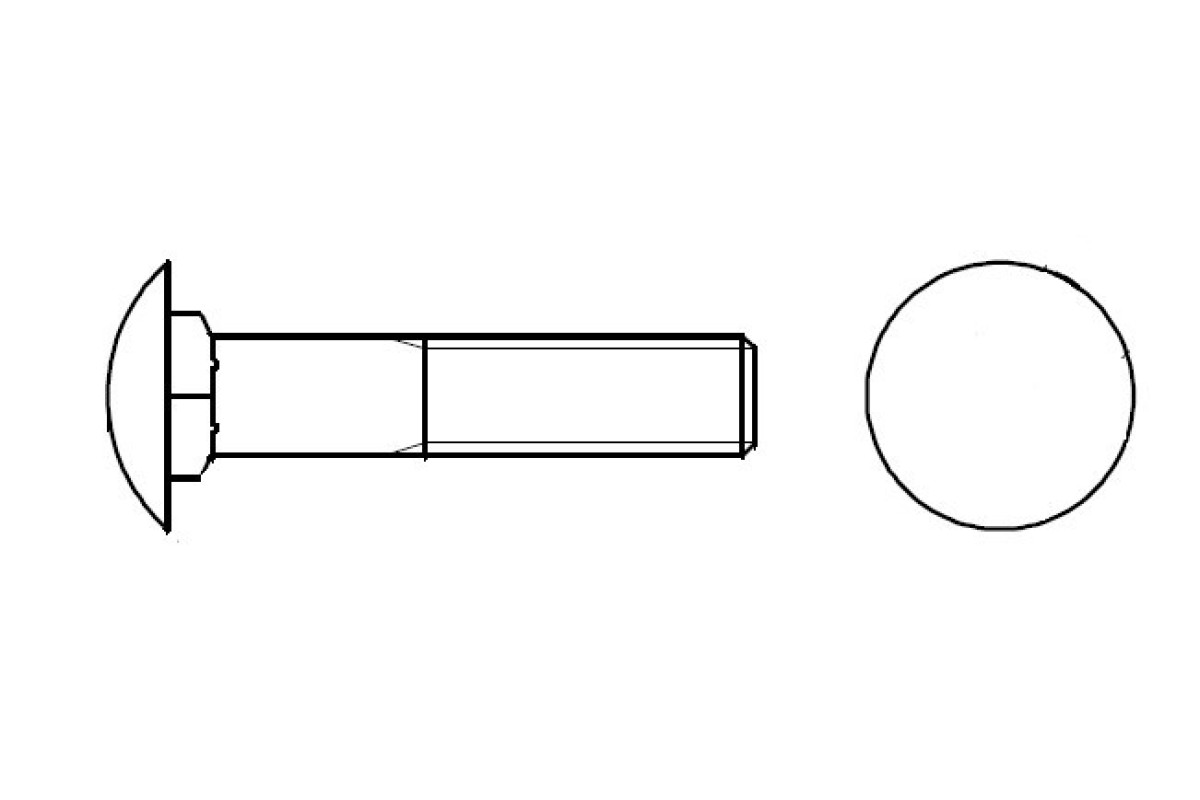 ISO 8678 8,8 цинк платковий Болт з напівкруглою головкою і квадратним підголовником