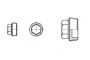 DIN 909 цинк Заглушка різьбова конічна з шестигранною головкою з дюймовою різьбою