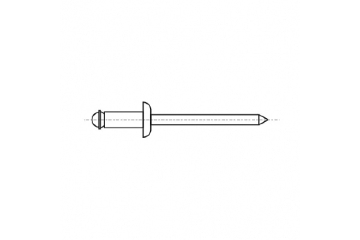 AN 394 Al/St Заклепка с плоским буртиком