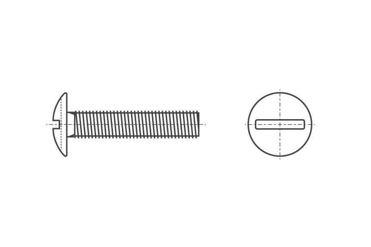 NFE 27-128 цинк Гвинт з напівкруглою головкою і прямим шліцом