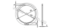Кільце стопорне зовнішнє DIN 471-креслення з розмірами