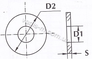 Шайба для дерев'яних конструкцій DIN 440-креслення з розмирами