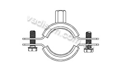Хомут монтажный-чертеж с размерами