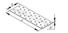 Пластина перфорована-креслення з розмірами
