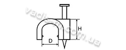 Скоба кабельна-креслення з розмирами